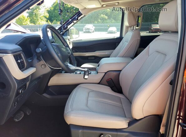 1FMJU2A89REB01316 2024 FORD EXPEDITION Burgundy Front interior view