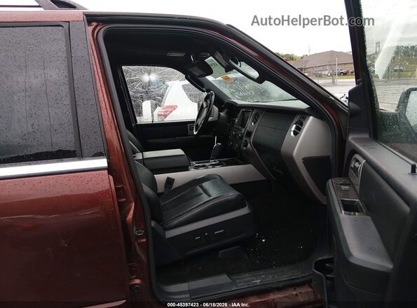 1FMJU2AT3HEA26342 2017 FORD EXPEDITION Dark Brown Widok wnętrza z przodu