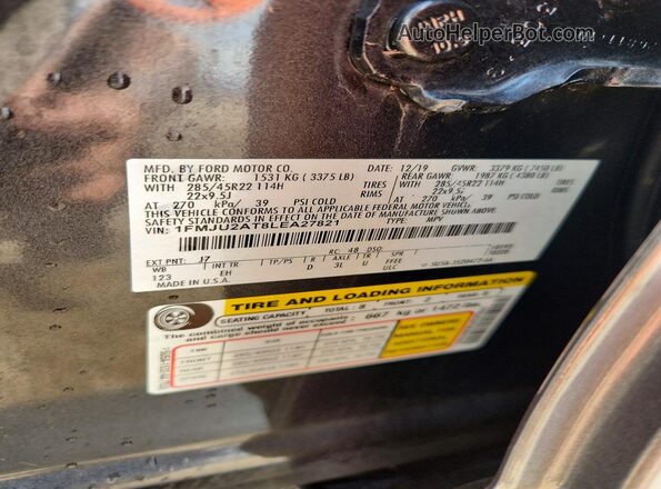 1FMJU2AT8LEA27821 2020 FORD EXPEDITION Gray 360 interior view