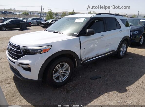 1FMSK7DH0MGA24447 2021 FORD EXPLORER Белый Передняя левая четверть