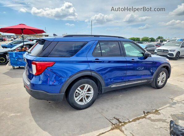 1FMSK7DH0MGB17954 2021 FORD EXPLORER Blue Rear right