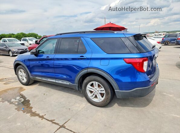 1FMSK7DH0MGB17954 2021 FORD EXPLORER Blue Rear left