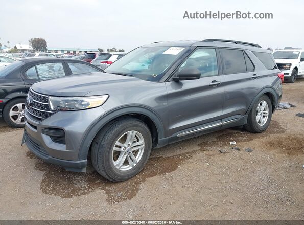 1FMSK7DH0MGC24664 2021 FORD EXPLORER Gray Przód lewy