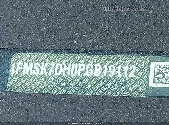 1FMSK7DH0PGB19112 2023 FORD EXPLORER Серый 