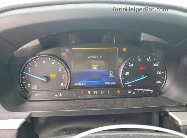 1FMSK7DH1PGA54173 2023 FORD EXPLORER Gray Вид щитка приладів