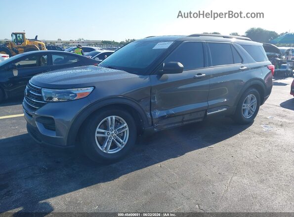 1FMSK7DH2MGB67884 2021 FORD EXPLORER Gray Vista tres cuartos delantera izquierda