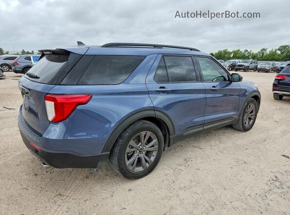 1FMSK7DH3MGB59356 2021 FORD EXPLORER Blue Задня права чверть