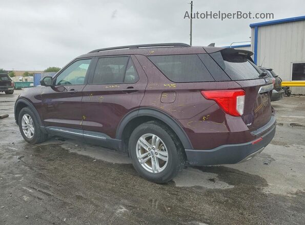 1FMSK7DH3PGB36146 2023 FORD EXPLORER Burgundy Задня ліва чверть
