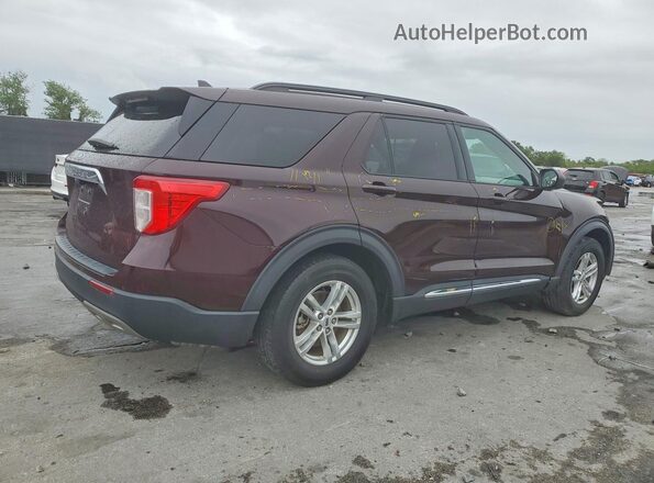 1FMSK7DH3PGB36146 2023 FORD EXPLORER Burgundy Задня права чверть