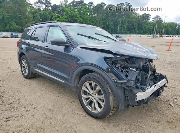 1FMSK7DH4NGC01390 2022 FORD EXPLORER Синий Передняя правая четверть