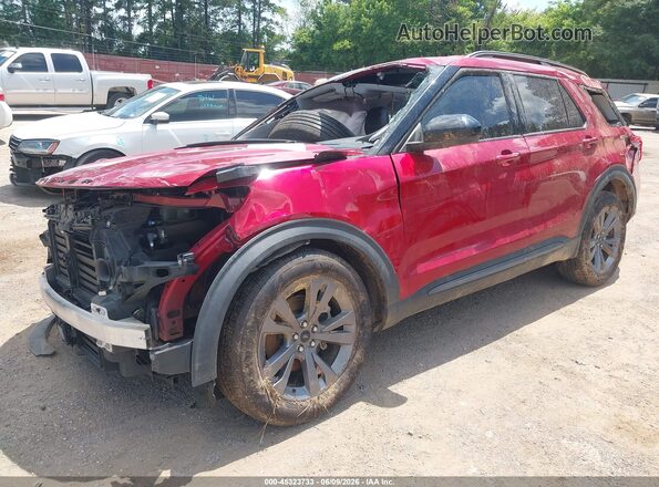 1FMSK7DH8NGA06201 2022 FORD EXPLORER Red Передня ліва чверть