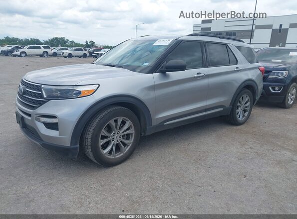 1FMSK7DH9MGB20545 2021 FORD EXPLORER Silver წინა მარცხენა ხედი სამი მეოთხედიდან