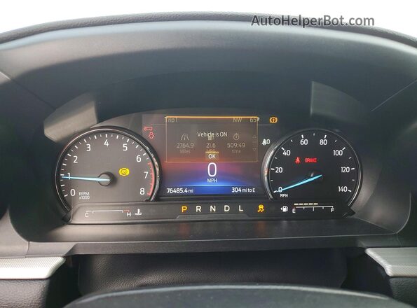 1FMSK7DH9NGA83515 2022 FORD EXPLORER White Instrument cluster view