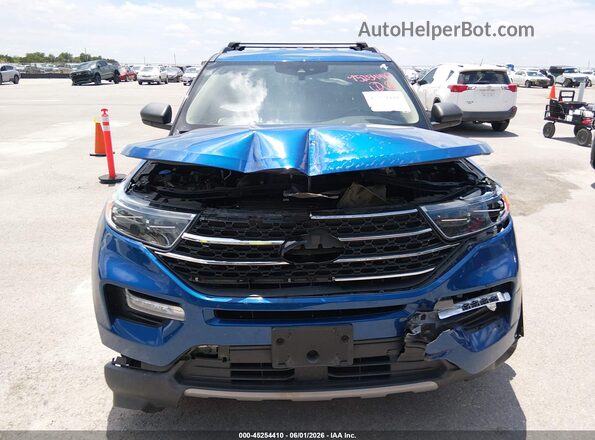 1FMSK7DHXLGA52772 2020 FORD EXPLORER Blue Instrument cluster view