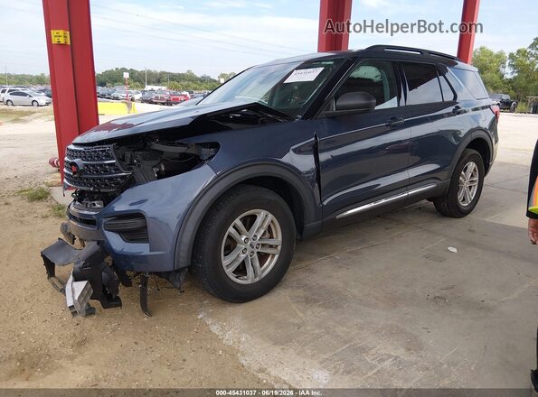1FMSK7DHXMGA68181 2021 FORD EXPLORER Blue Vista tres cuartos delantera izquierda