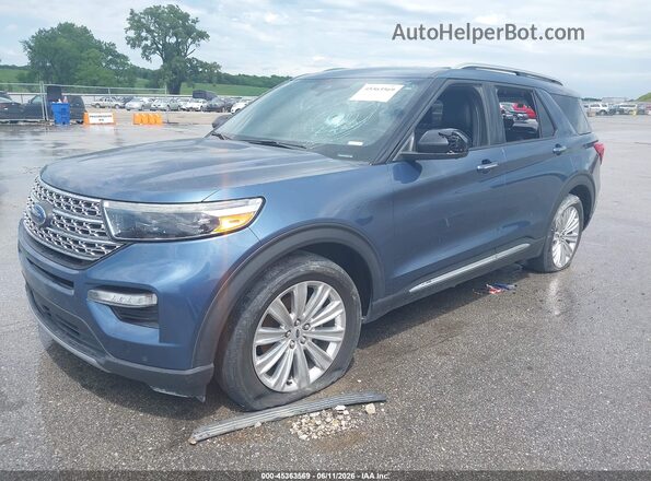 1FMSK7FH1LGB65605 2020 FORD EXPLORER Blue Widok z przodu