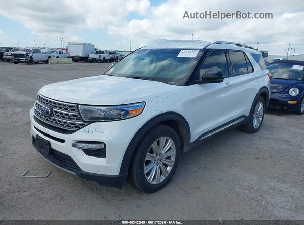 1FMSK7FH1MGC47934 2021 FORD EXPLORER White Առջևի ձախ երեք քառորդ տեսարան