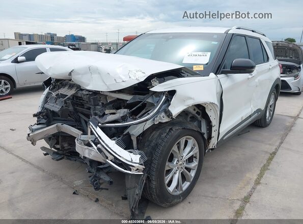 1FMSK7FH2LGA15289 2020 FORD EXPLORER White Առջևի ձախ երեք քառորդ տեսարան