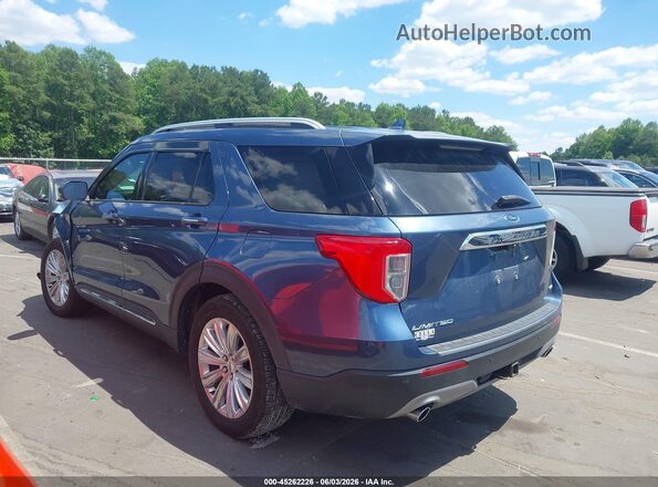 1FMSK7FH3LGB71406 2020 FORD EXPLORER Light Blue Trasero izquierdo