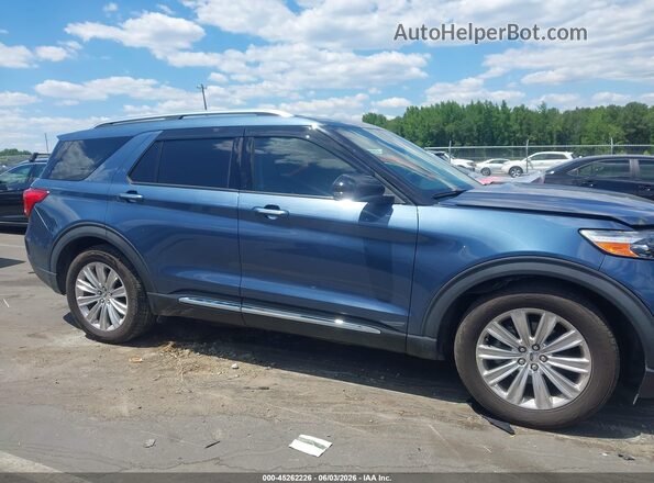 1FMSK7FH3LGB71406 2020 FORD EXPLORER Light Blue Vista interior trasera