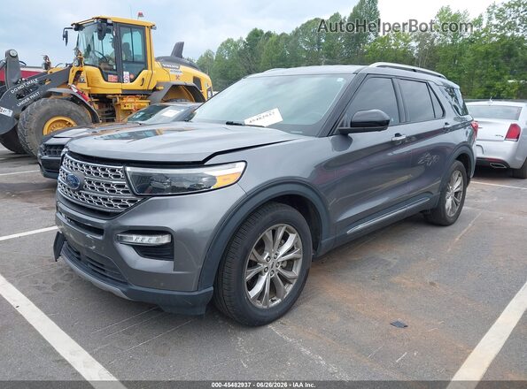 1FMSK7FH4NGA51102 2022 FORD EXPLORER Gray Vista tres cuartos delantera izquierda