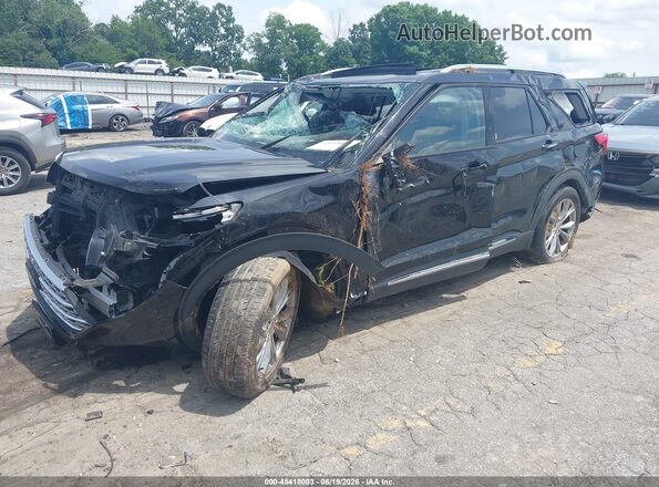 1FMSK7FH5MGB52857 2021 FORD EXPLORER Black Առջևի ձախ երեք քառորդ տեսարան