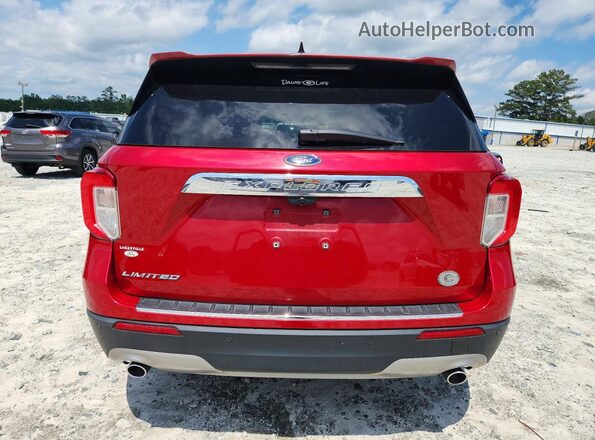 1FMSK7FH7MGA22269 2021 FORD EXPLORER Red Rear view