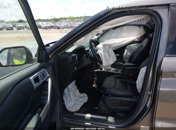 1FMSK7FH7MGA85856 2021 FORD EXPLORER Gray Front interior view