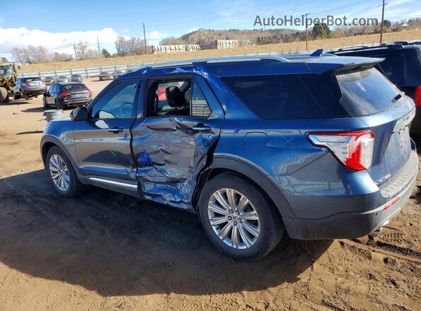 1FMSK7FH8LGA27351 2020 FORD EXPLORER Синий Задняя левая четверть