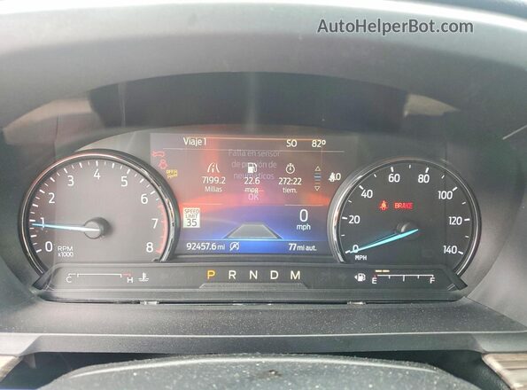 1FMSK7FH8LGA43193 2020 FORD EXPLORER Black ხელსაწყოთა პანელის ხედი