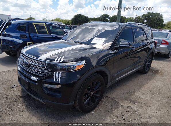 1FMSK7FH8MGA85056 2021 FORD EXPLORER Black Передня ліва чверть
