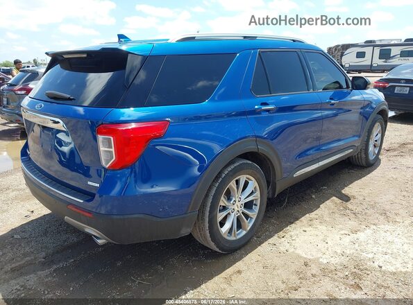 1FMSK7FHXLGB41352 2020 FORD EXPLORER Blue Trasero derecho