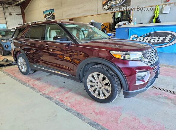 1FMSK7FHXNGA81267 2022 FORD EXPLORER Burgundy 
