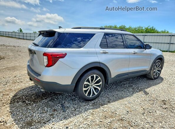 1FMSK7KH7NGA18391 2022 FORD EXPLORER Silver Trasero derecho