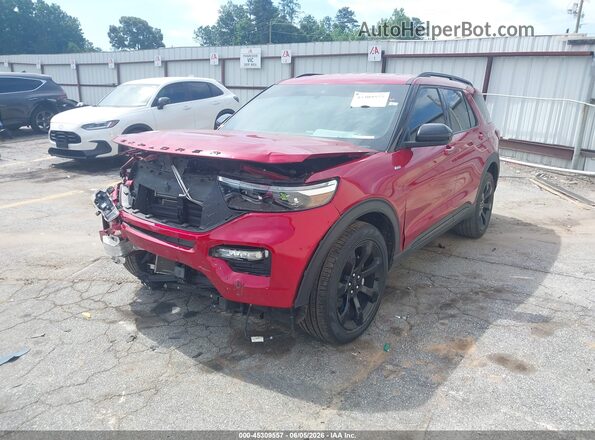 1FMSK7KH8RGA45296 2024 FORD EXPLORER Красный Передняя левая четверть