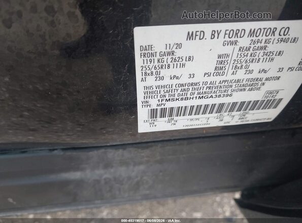 1FMSK8BH1MGA38396 2021 FORD EXPLORER Black Вид підкапотного простору
