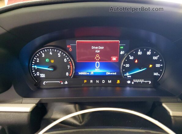 1FMSK8DH0LGA81106 2020 FORD EXPLORER Red ხელსაწყოთა პანელის ხედი