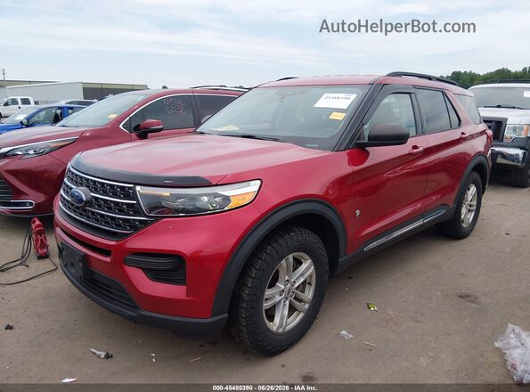 1FMSK8DH0LGC87848 2020 FORD EXPLORER Red Передня ліва чверть
