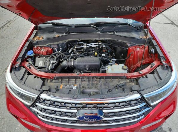 1FMSK8DH0MGA30741 2021 FORD EXPLORER Red Շարժիչի բաժամունքի տեսք