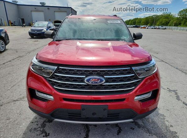 1FMSK8DH0MGA30741 2021 FORD EXPLORER Red Դիմացի տեսք