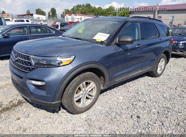 1FMSK8DH0MGB41631 2021 FORD EXPLORER Blue წინა მარცხენა ხედი სამი მეოთხედიდან