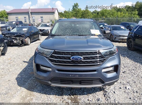 1FMSK8DH0MGB41631 2021 FORD EXPLORER Blue ხელსაწყოთა პანელის ხედი