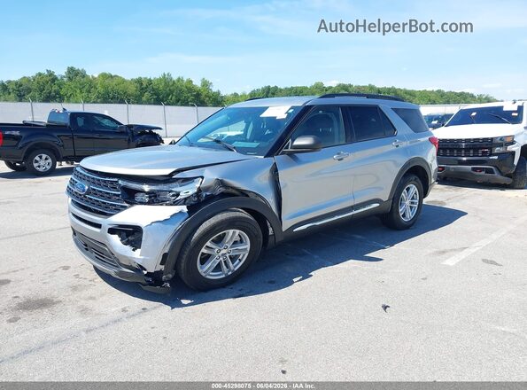 1FMSK8DH0NGB09070 2022 FORD EXPLORER Silver Առջևի ձախ երեք քառորդ տեսարան