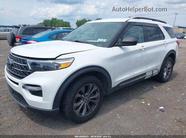 1FMSK8DH1LGC43468 2020 FORD EXPLORER White Առջևի ձախ երեք քառորդ տեսարան