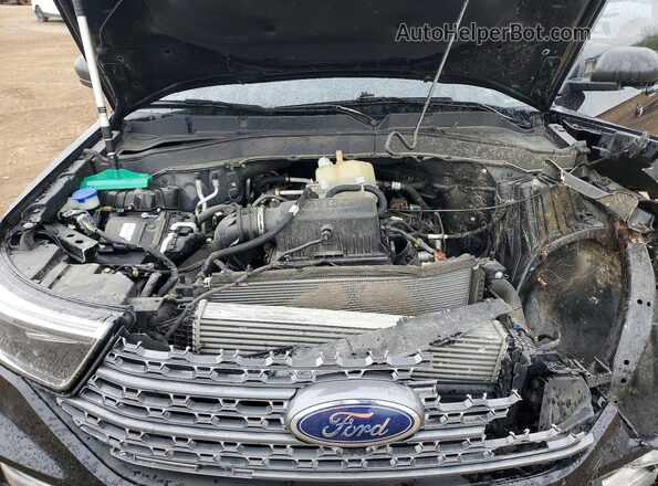 1FMSK8DH1MGA80466 2021 FORD EXPLORER Black Vista del compartimento del motor