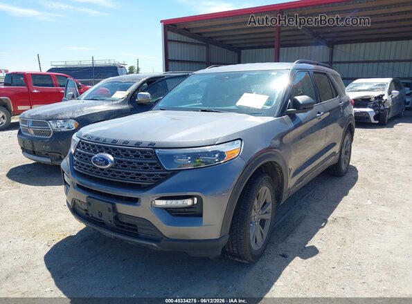 1FMSK8DH1MGA95050 2021 FORD EXPLORER Gray Vista tres cuartos delantera izquierda