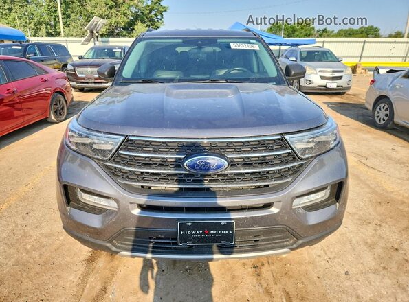 1FMSK8DH1MGC37185 2021 FORD EXPLORER Gray Դիմացի տեսք
