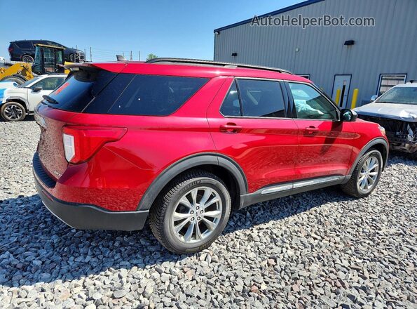 1FMSK8DH1NGA24352 2022 FORD EXPLORER Red Trasero derecho