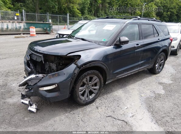1FMSK8DH1NGC09288 2022 FORD EXPLORER Синий Передняя левая четверть