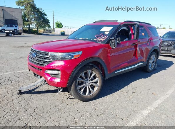 1FMSK8DH2LGA54795 2020 FORD EXPLORER Красный Передняя левая четверть